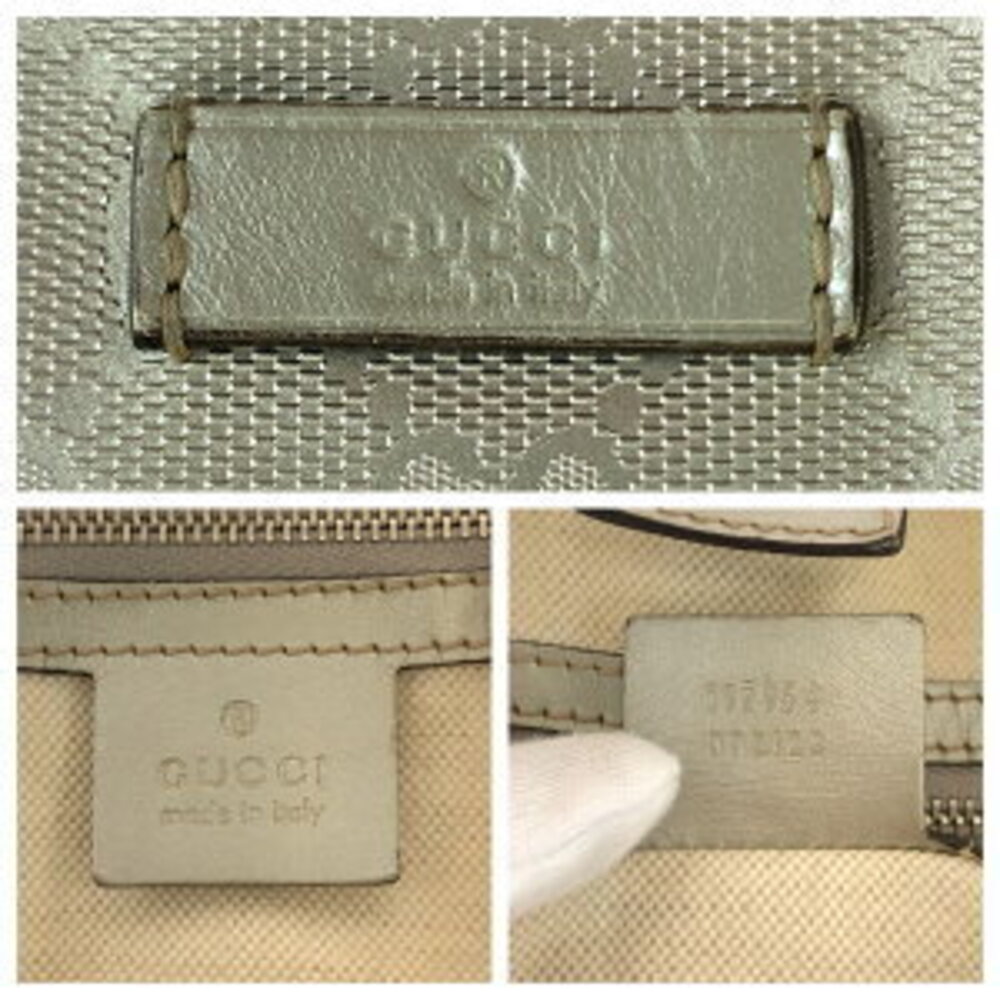 Gucci Silver Shoulder Bag GG Tote Imprime - Picture 4 of 10